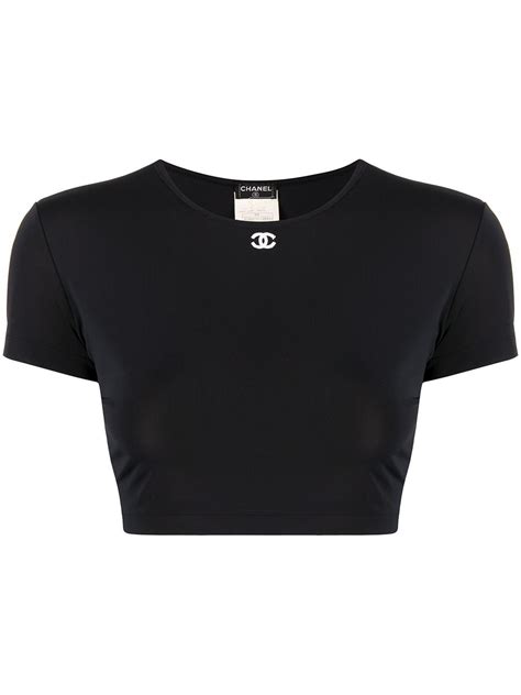 crop top chanel|pre owned chanel tops.